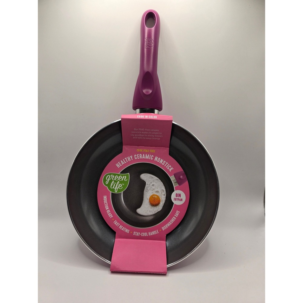 GreenLife Healthy Ceramic Nonstick 8 Inch Frypan Purple Induction Ready Skillet